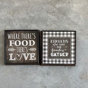 Rustic Kitchen Wall Art Set